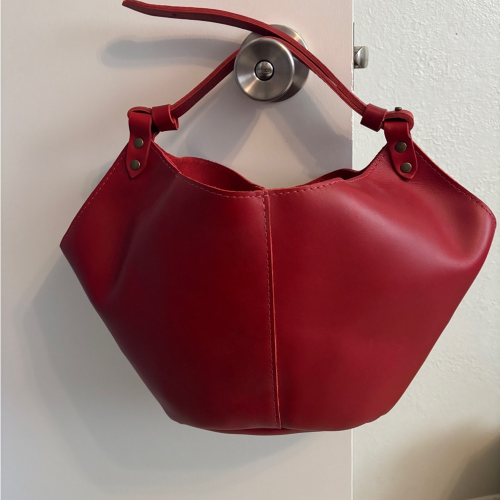 Portland Leather red kangaroo Bag